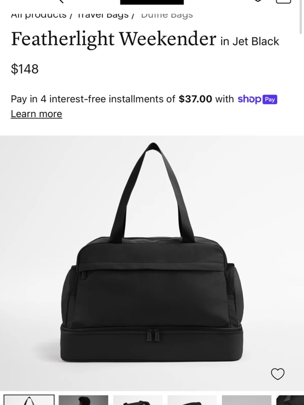 Brand new Away weekender
